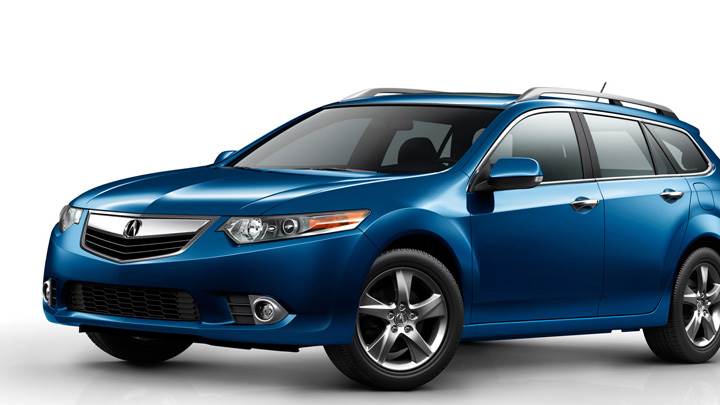2011 Acura TSX Sport Wagon In Blue And White Background